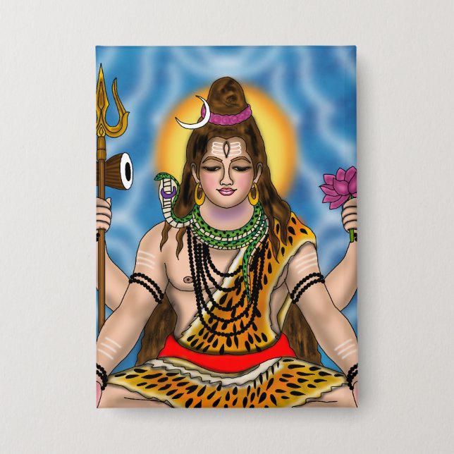 Lord Shiva Button (Front)
