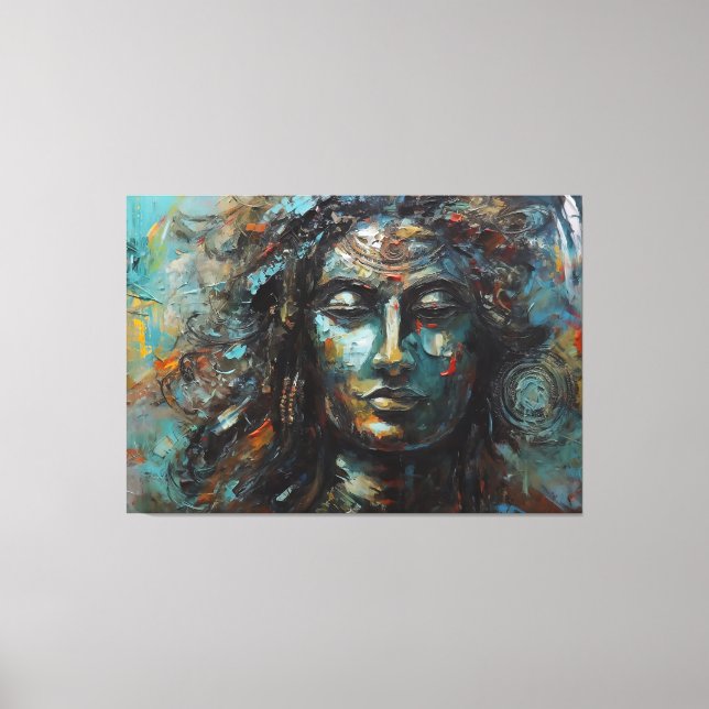 Lord shiva canvas painting (Front)