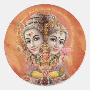 Lord Shiva Classic Round Sticker