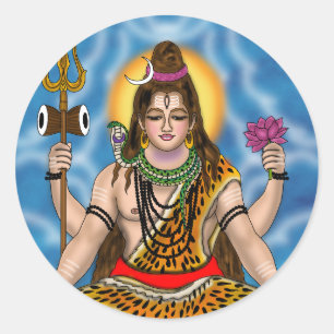 Lord Shiva  Classic Round Sticker