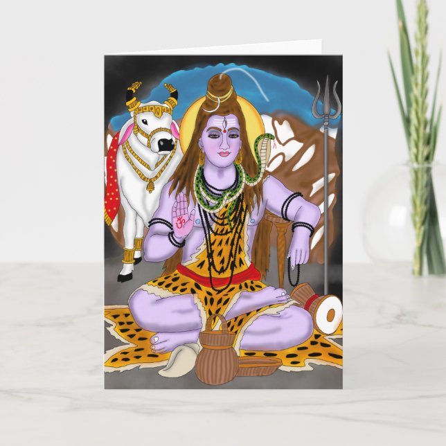 Lord Shiva Greeting Card (Front)