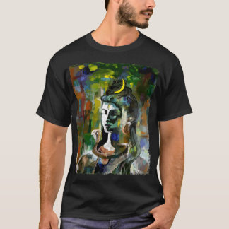 Lord Shiva Handpainted And T-Shirt