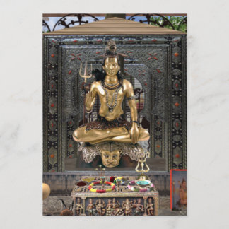 Lord Shiva Hindu Temple #2 Invitation 5" x 7"