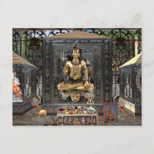 Lord Shiva Hindu Temple Postcard