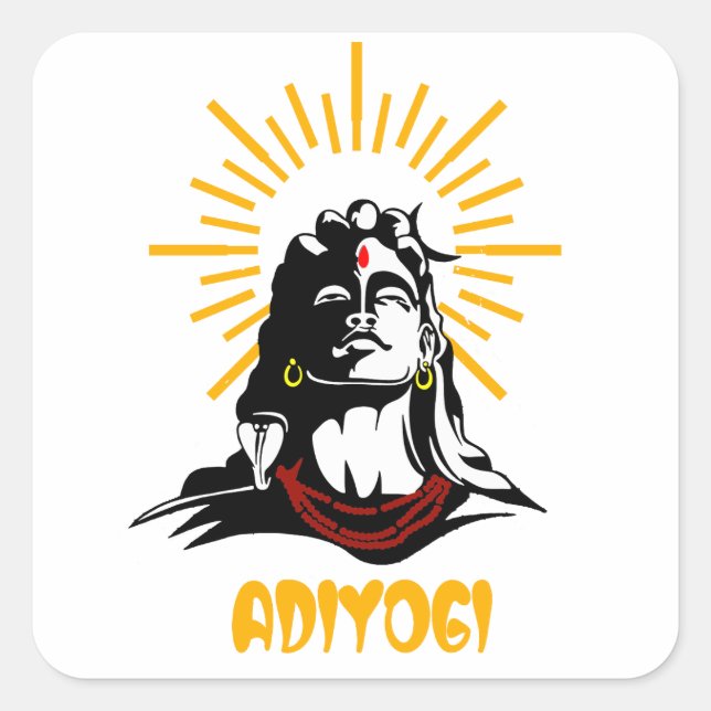 Lord Shiva | Mahadev Square Sticker (Front)