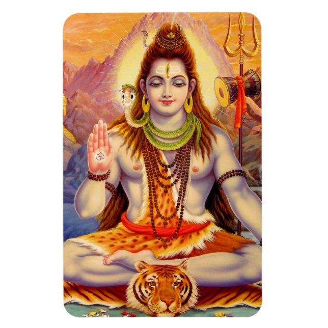 Lord Shiva Meditant Premium Flexi Magnet (Vertical)