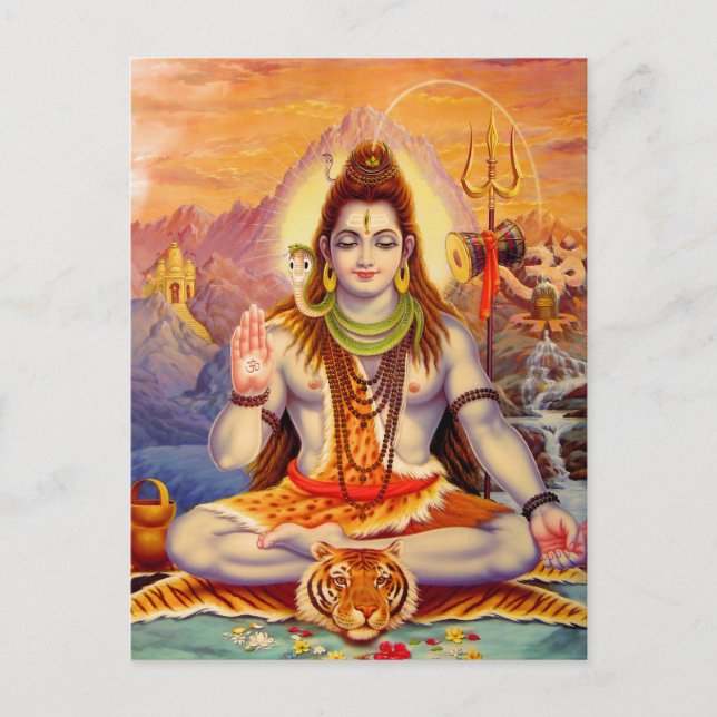 Lord Shiva Meditating Postcard (Front)