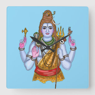 Lord Shiva Phone Case Square Wall Clock
