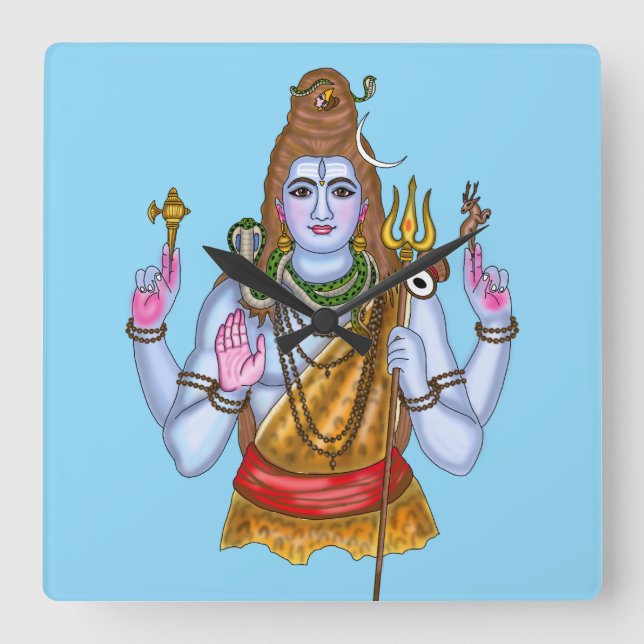 Lord Shiva Phone Case Square Wall Clock (Front)