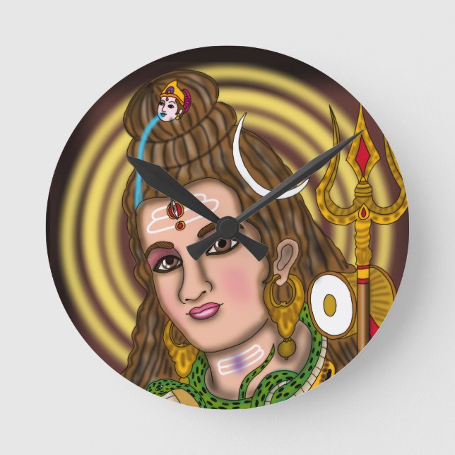 Lord Shiva Wall Clock (Front)