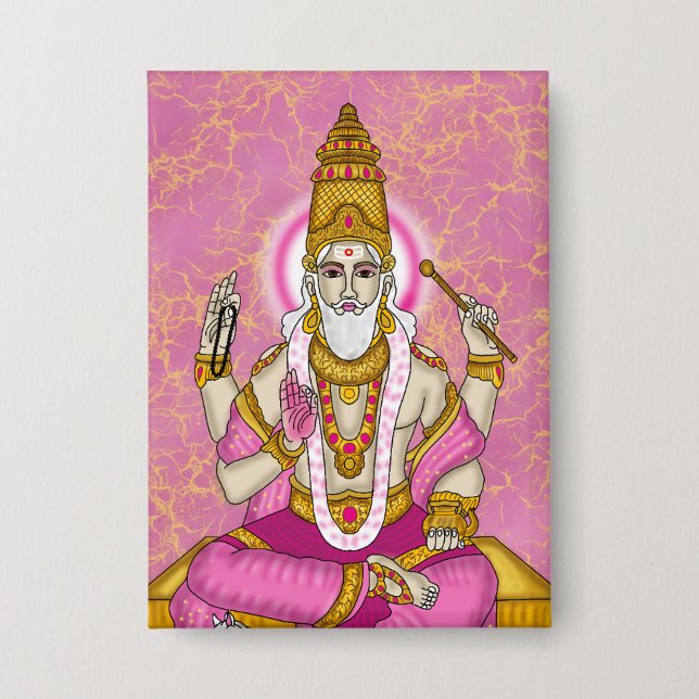 Lord Shukra Dev Button (Front)