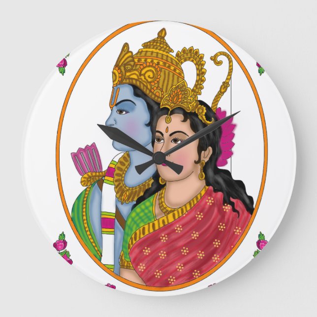 Lord SitaRam Clock (Front)