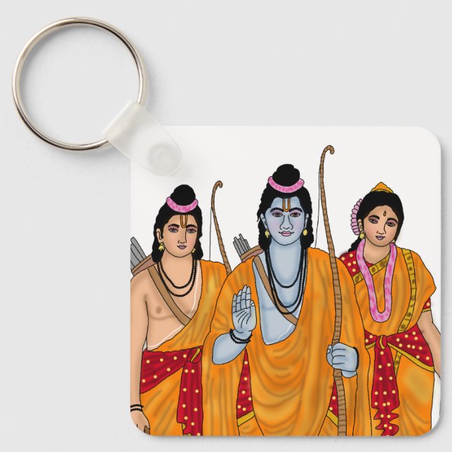 Lord Sitaram Keychain (Front)