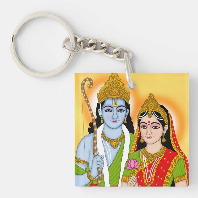 Lord Sitaram Keychain – Divine Accessory for Daily (Front)