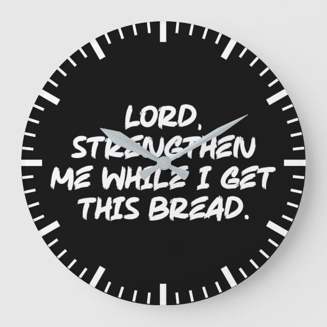 Lord, Strengthen Me - Faith Christian Motivational Large Clock (Front)