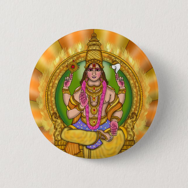Lord Sun (Surya) Astrology Button (Front)