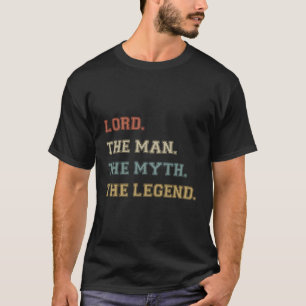 Lord The Myth Legend Varsity Personalized Name T-Shirt