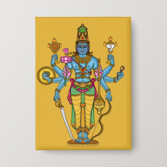 Lord Vishnu Button (Front)
