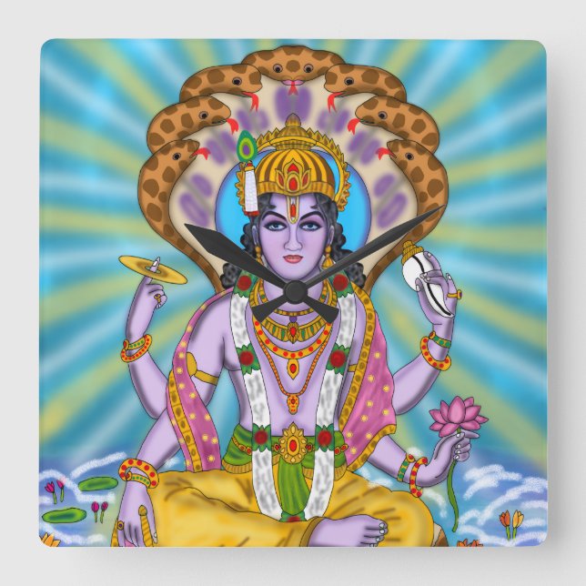 Lord Vishnu Clock (Front)
