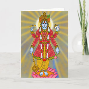 Lord Vishnu Greeting Card