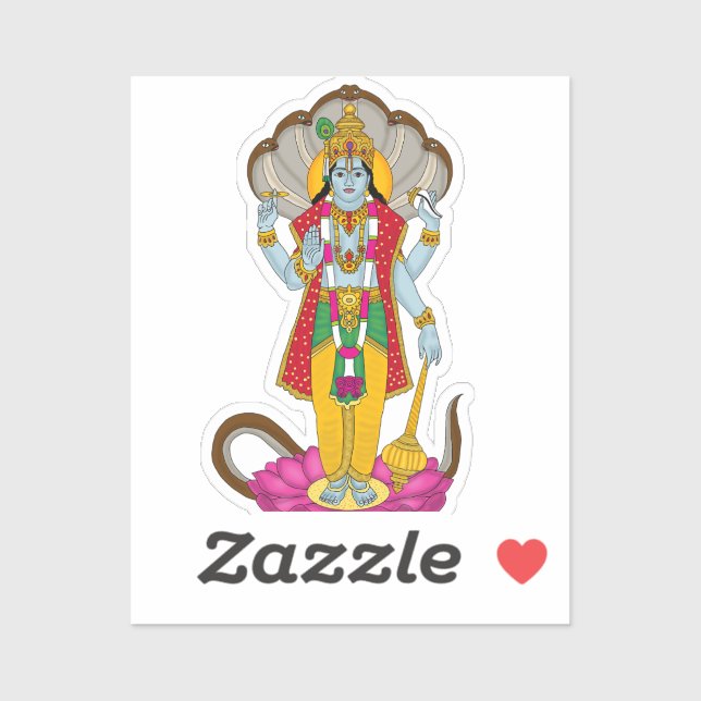 Lord Vishnu Sticker (Feuille)