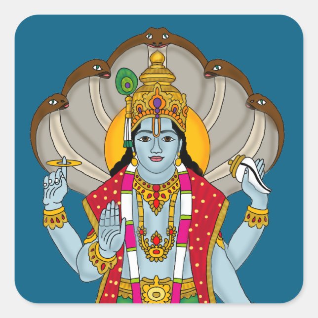 Lord Vishnu Sticker (Front)