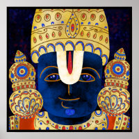 Lord Vishnu Tirupati Perumal Hindu God Painting