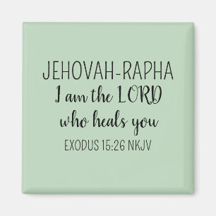 Lord Who Heals Light Green Simple Christian Magnet