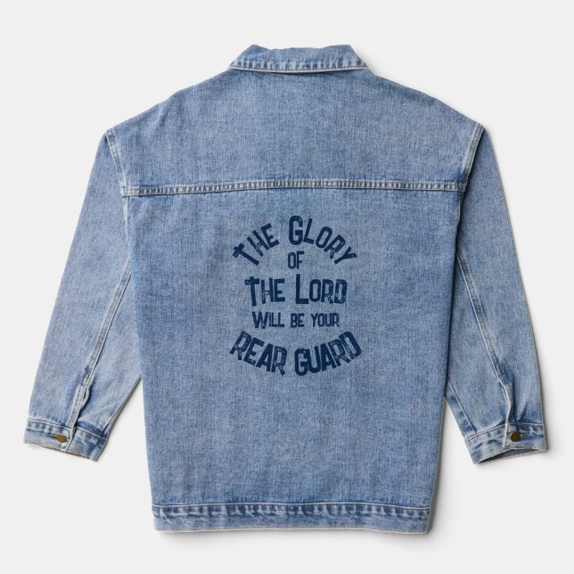 Lord Your Rear Guard Faith Reminder Denim Jacket (Back)