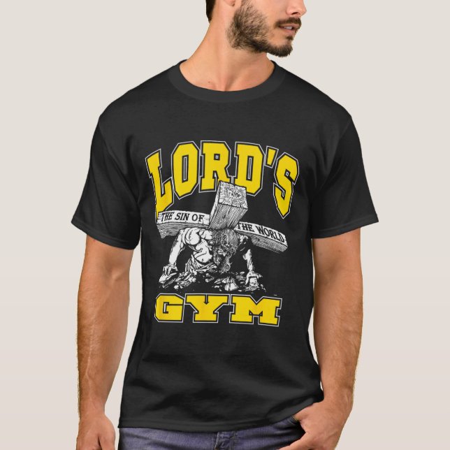Lords Gym - Lord's The Sin Of World Jesus 1  T-Shirt (Front)