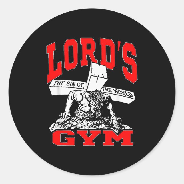 Lords Gym - Lord's The Sin Of World Jesus  Classic Round Sticker (Front)