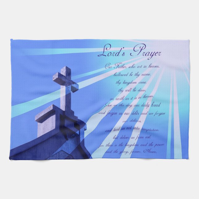 Lord's Prayer Design Towel (Horizontal)