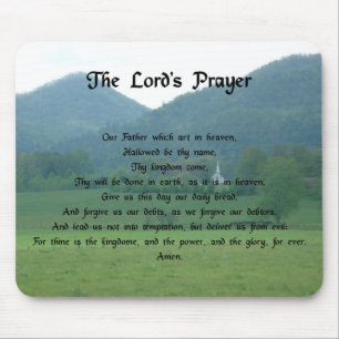 Lord's Prayer in the Mountains Mouse Pad