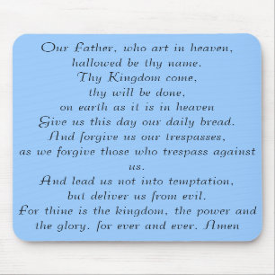 Lords prayer mousepad