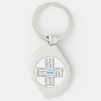 Lord's Prayer Word Cloud Keychain