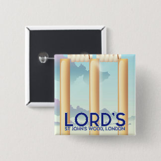 Lord's St John's Wood, London 2 Inch Square Button