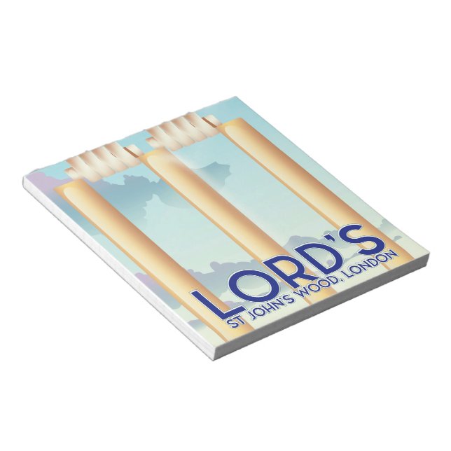 Lord's St John's Wood, London Notepad (Angled)