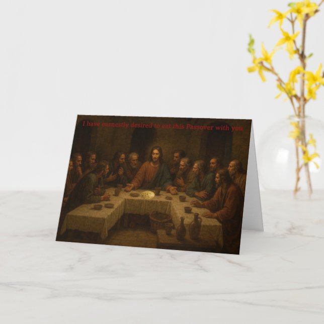 Lord's Supper: Christian Passover Card (Yellow Flower)