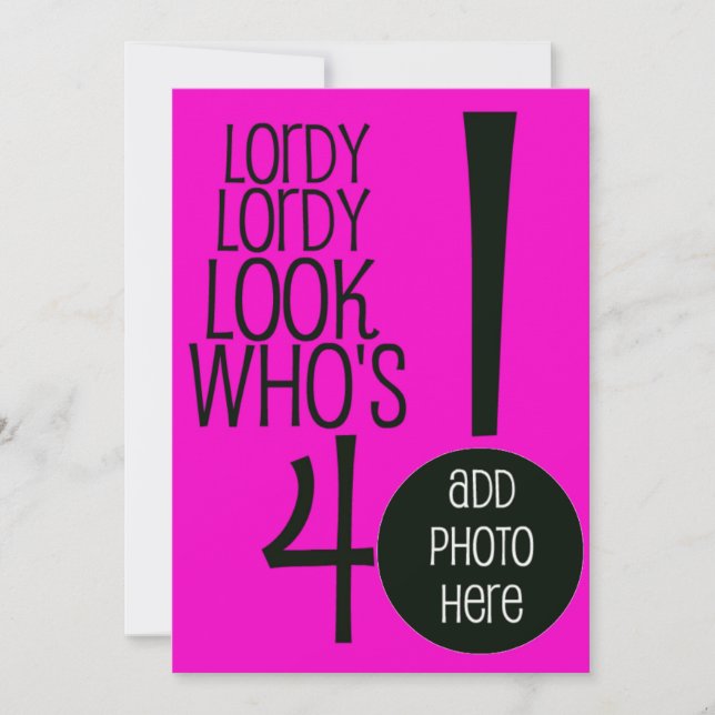 Lordy Look Who's Forty! Invitation (Front)