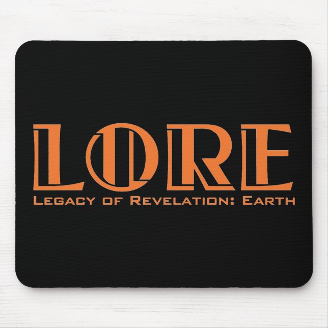 LORE Mousepad, Black Mouse Pad (Front)