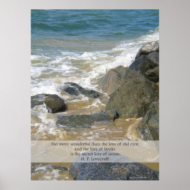 Lore of Ocean quote - Newport Beach scene Poster (Front)