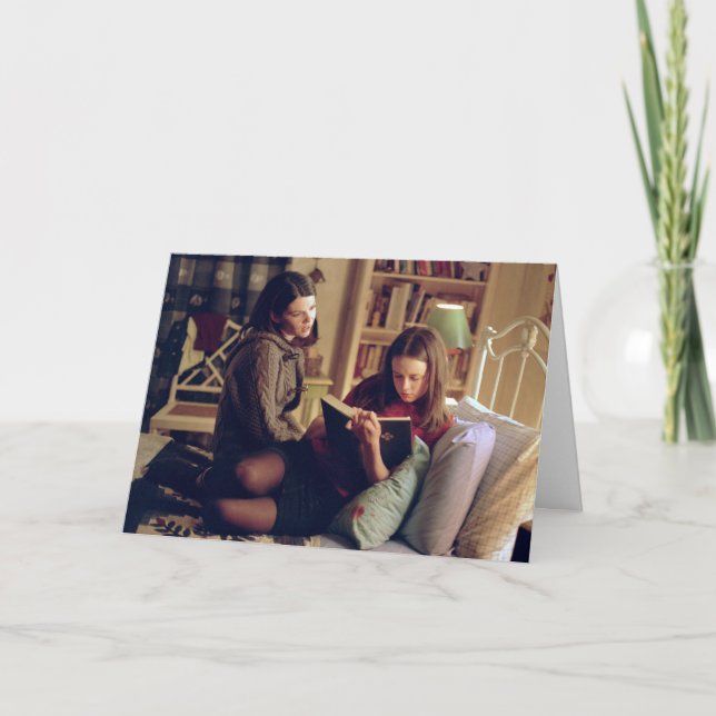 Lorelai and Rory Sitting in Bedroom Card (Front)
