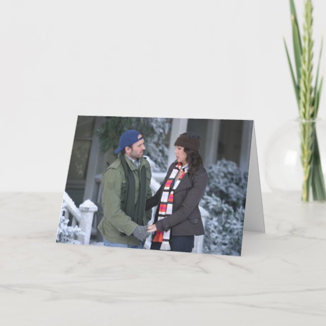 Lorelai & Luke Holding Hands in the Snow Card (Front)