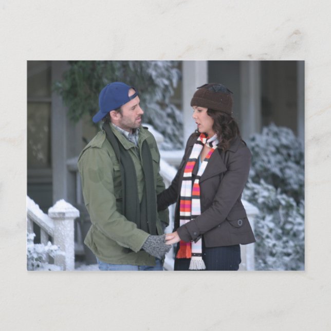 Lorelai & Luke Holding Hands in the Snow Postcard (Front)