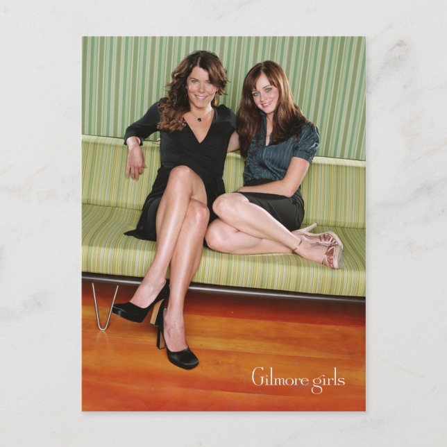 Lorelai & Rory Sitting on Couch Portrait Postcard (Front)