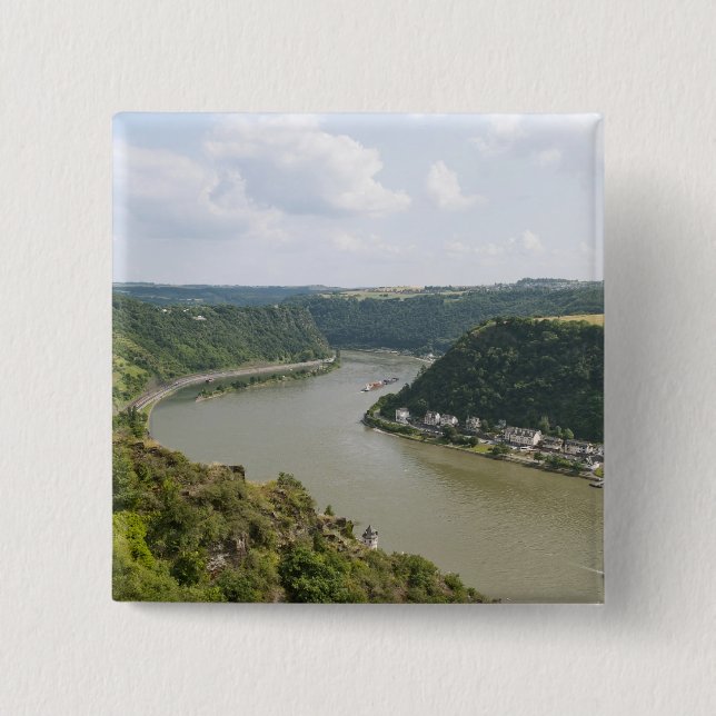 Lorelei 2 Inch Square Button (Front)