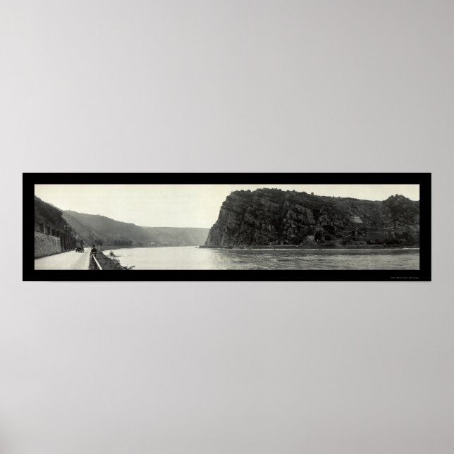 Lorelei Rhine River Photo 1921 Poster (Front)