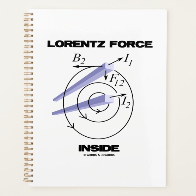 Lorentz Force Inside Electromagnetism Humour Planner (Front)