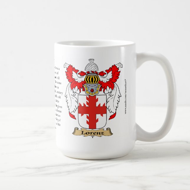 Lorenz name, the Origin, the Meaning and the Crest Coffee Mug (Right)