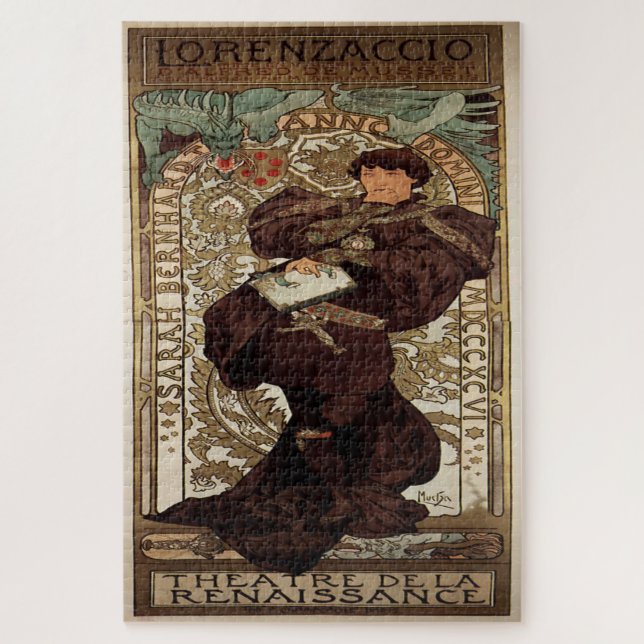 Lorenzaccio: A Dramatic Art Nouveau Jigsaw Puzzle (Vertical)